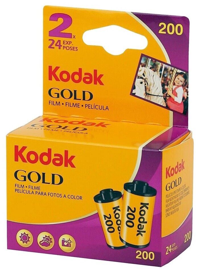 Kodak GOLD 200 Film 135mm 35mm (24 Exp.) Twin Pack - 2 Pack (UK Stock) Double Pk