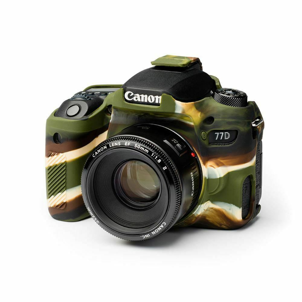 EasyCover Silicone Skin Case Cover Canon EOS 77D in Camouflage (UK Stock) BNIP