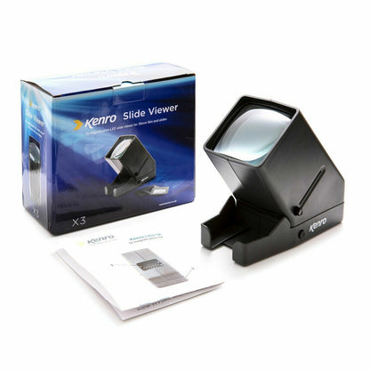 Kenro 3x Slide Viewer #KNSVX3- LED Bulb 35mm Mounted Slides Film (UK Stock) BNIB