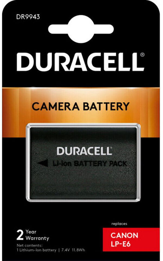 LP-E6 Li-ion Battery for Canon Digital DSLR Camera by DURACELL  #DR9943 (UK) NEW