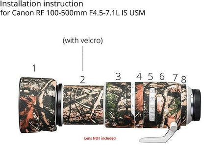 easyCover Lens Oak GREENCAMO Cover for Canon RF 100-500mm f4.5-7.1L IS USM (UK)