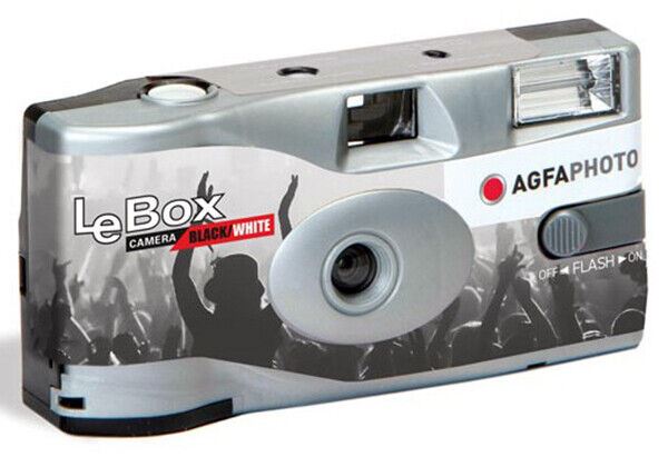 Agfa Photo Le Box disposable Single Use Black & White Flash Camera 36 Exp.  (UK)