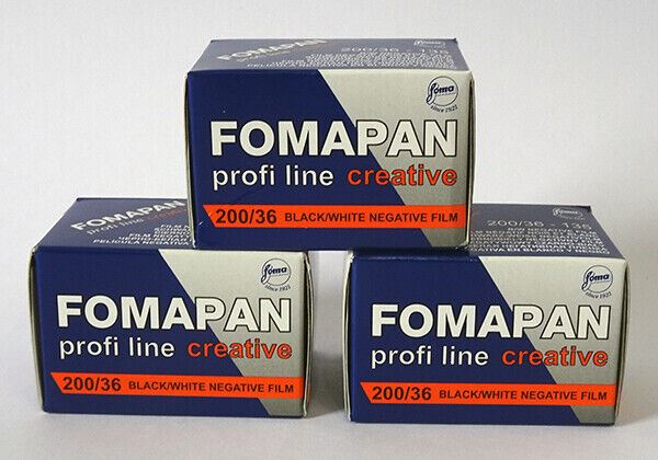 3 x Fomapan Creative 200 iso 135mm Black & White Negative Film 135 36exp.   (UK)