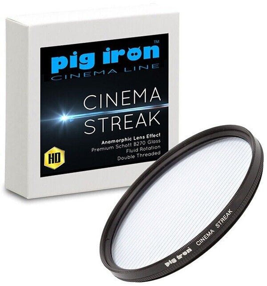 82mm Cinema Streak Filter Pig Iron Anamorphic Lens Flare Effect Blue Glass  (UK)