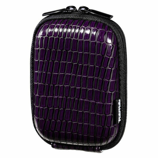 Compact CAMERA Case BAG Hard Case by HAMA 60H "CROCO" Purple VIOLET #00115739 UK