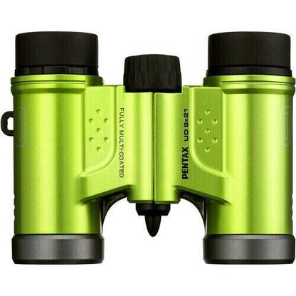 Compact Binoculars = Pentax UD 9 x 21  in Vivid Green + Case & Strap  (UK Stock)