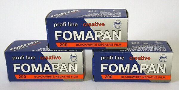 3 x Fomapan Creative 120 200 iso Black & White Negative Film FOMA (UK Stock) NEW