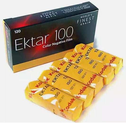 Kodak Professional Ektar ISO 100 120 Colour Medium Format Film - 5 Pack (UK) NEW