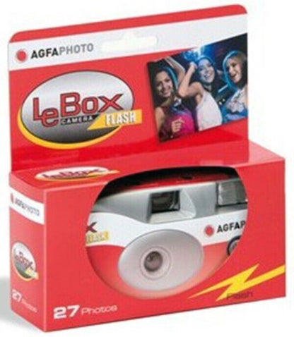 3 x Agfa Photo LeBox 400 Disposable Camera with Flash (27 Exp.) SUC (UK) 06/2025