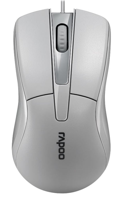 Rapoo N1162 Optical Wired USB 3 Button Mouse in White  #155472  (UK Stock)  BNIP