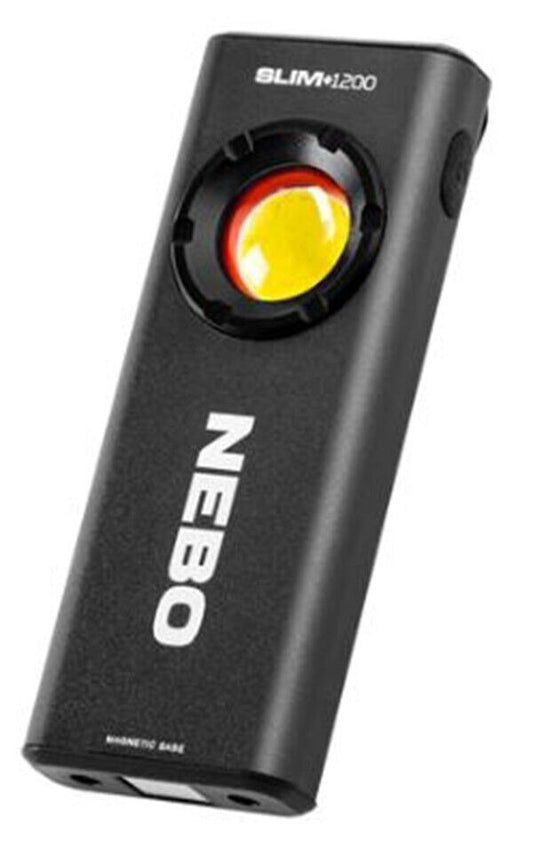 Nebo Slim+ 1200 Lumen Rechargeable Pocket Work LED Torch light + Power Bank (UK)