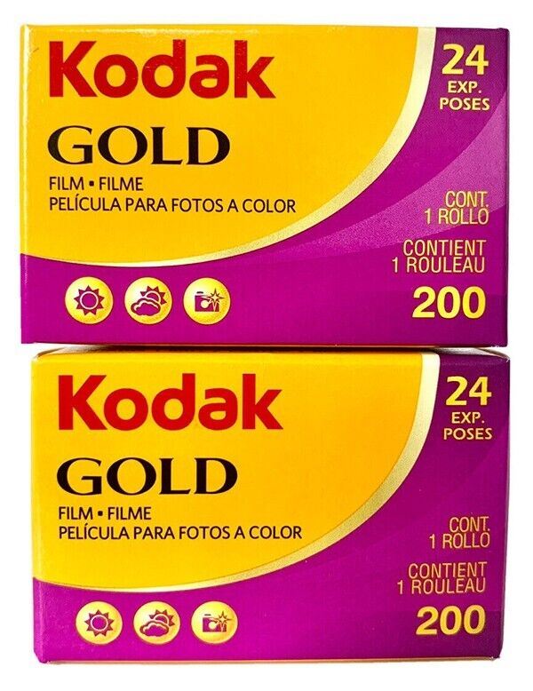 Kodak GOLD 200 Film 135mm 35mm (24 Exp.) Twin Pack - 2 Pack (UK Stock) Double Pk