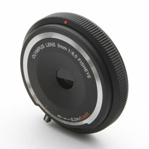 Olympus 9mm f/1:8 Fish-Eye Pancake Body Cap Lens for Micro 4/3 mount - Black  UK