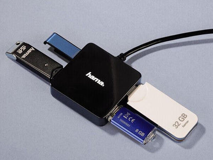 USB 4 PORT HUB in BLACK, HUB STYLE BUS POWERED = Hama USB 2.0  #12131 (UK Stock)