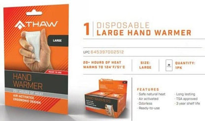 THAW Large Winter Warm Pack Air-Activated Hand Warmers disposable one use UK NEW