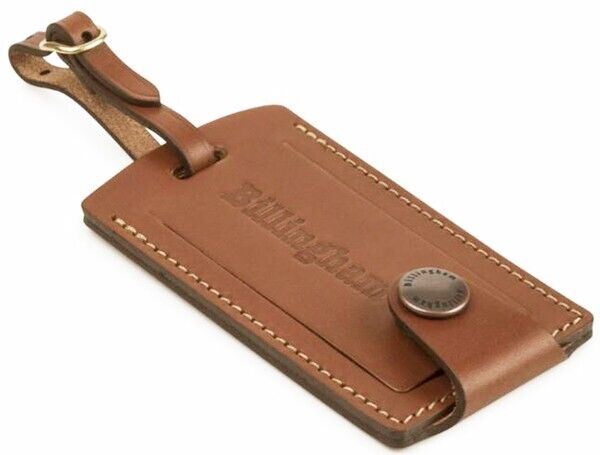 Billingham Luggage Tally - Tan Leather with privacy flap (UK Stock) BNIP #523070