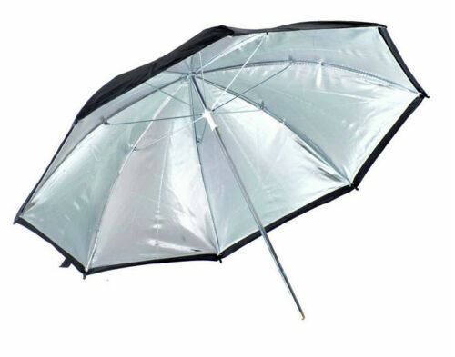 Kood 47" (117.5cm) Black / Silver Reflective Studio Umbrella (UK Stock) BNIP