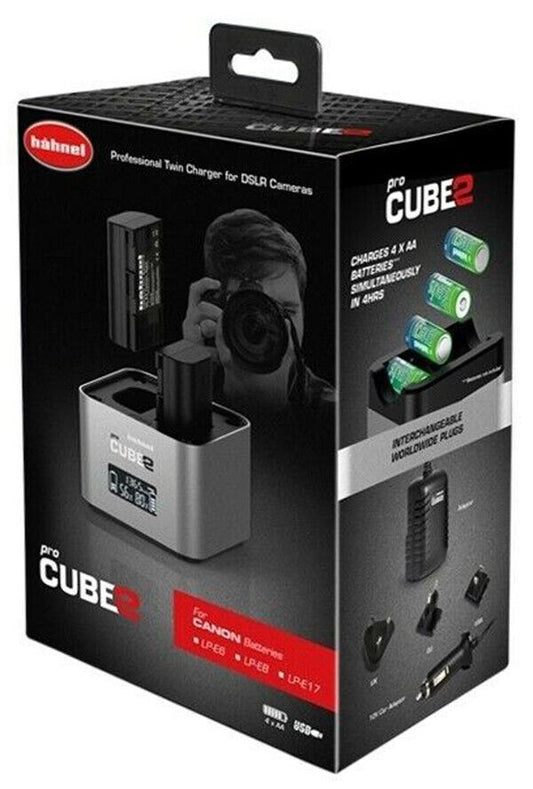 Hahnel Pro Cube II 2 Twin Charger for Canon Li-Ion LP-E6 LP-E8 LP-E17 (UK)  BNIB