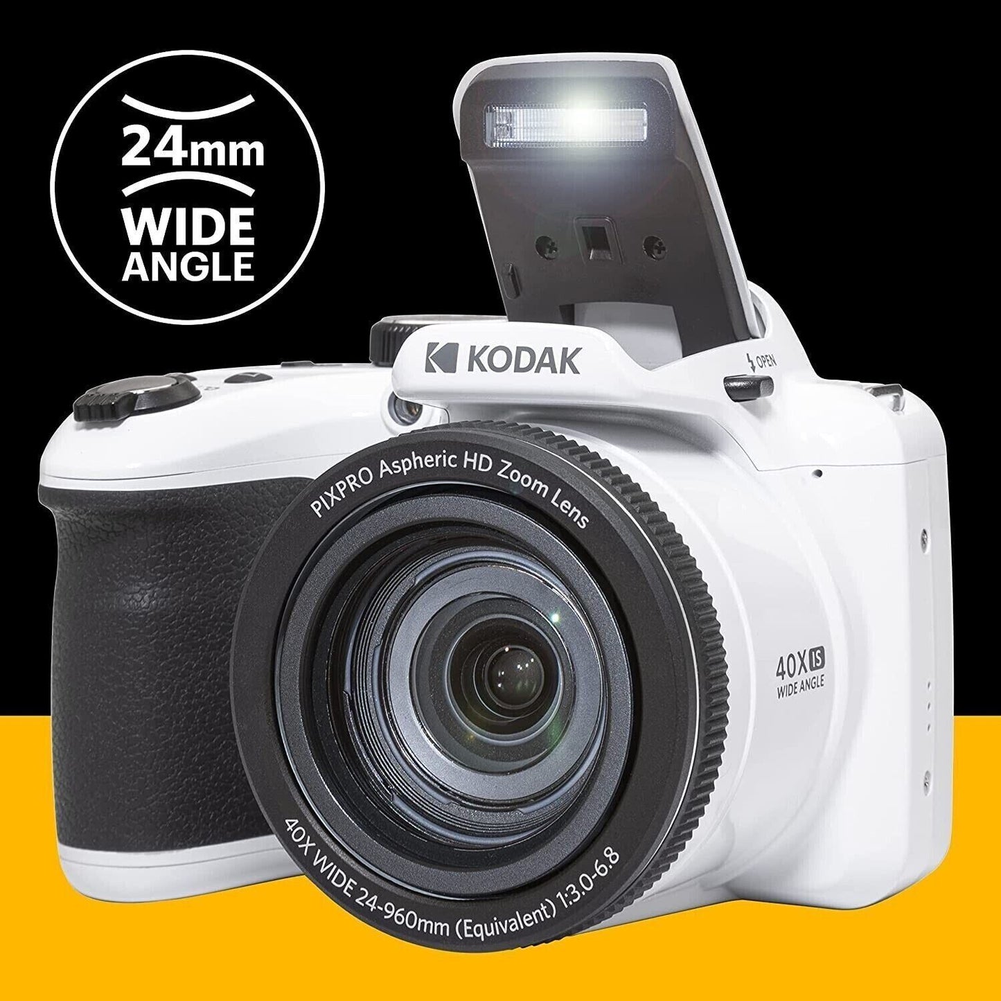 KODAK PIXPRO AZ405 DIGITAL 20MP 40x Zoom BRIDGE CAMERA in White (UK Stock)  BNIB