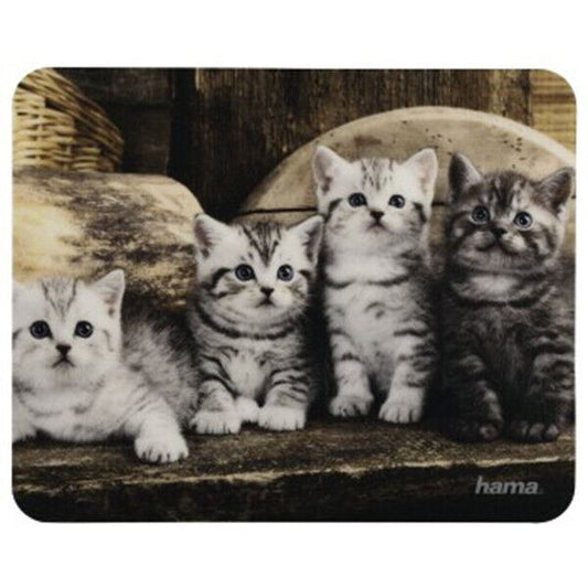 Hama Animal Mouse mat Pad featuring cute Four Grey Kittens (UK Stock) BNIP