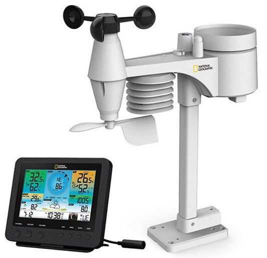 Bresser 7-in-1 Professional Wind Speed Direction Colour Weather Station #9080600