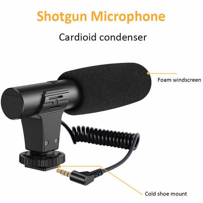 Video Vlogging Kit Microphone Light Tripod Phone Holder Remote control  KIT-01LM