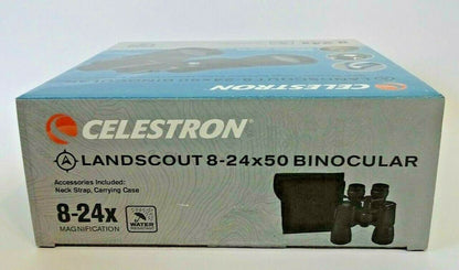 Celestron Land Scout 8-24 x 50 ZOOM - Porro Prism Binoculars #72355 (UK Stock)