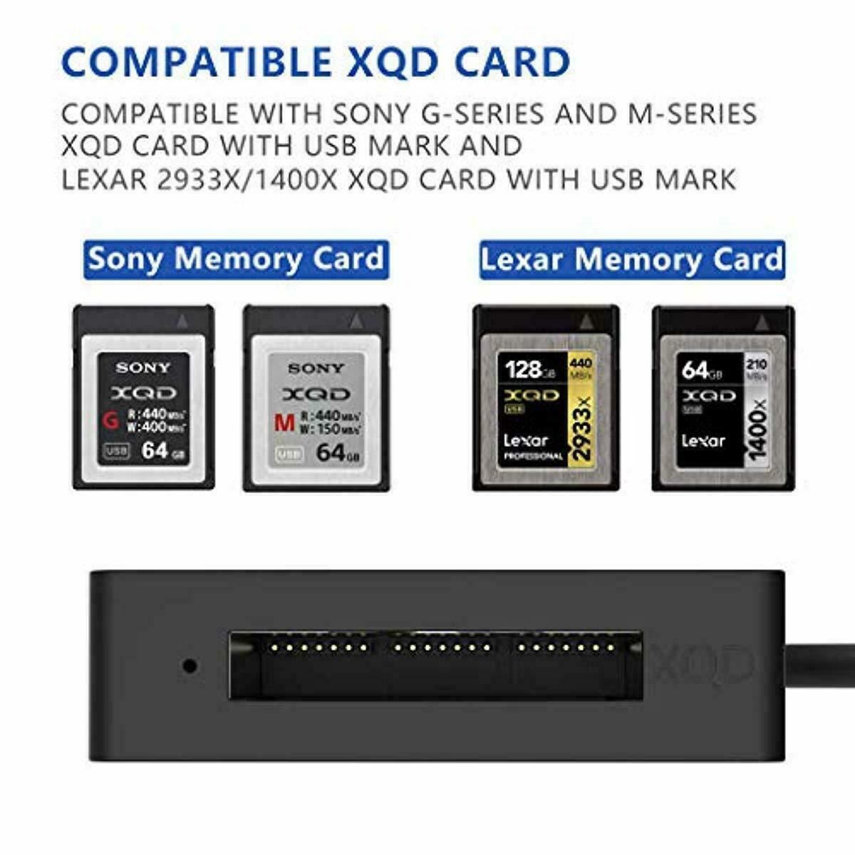 OEM USB 3.0 XQD Card Reader, Compatible Sony G/M Series USB Mark XQD (UK Stock)