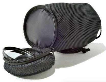 Kood Small Padded BLACK Camera Lens + Filter Pouch / Case  70mm x70mm (UK Stock)