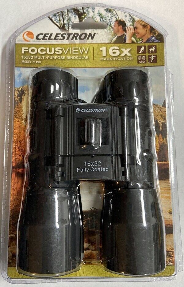 16 x 32 Roof Prism Compact Binocular Celestron Focus View #71190 (UK Stock) BNIB