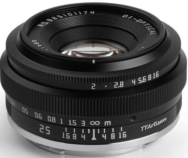 TTArtisan 25mm F2.0 Lens for Micro Four Thirds Mount Camera Black (UK Stock) NEW