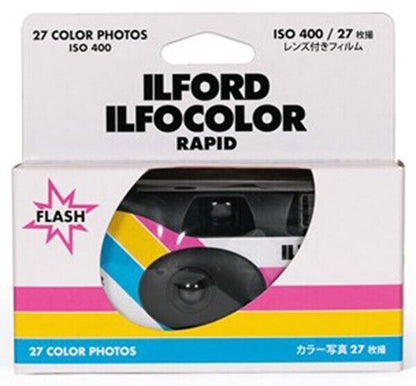 Ilford Rapid Retro Flash Disposable SUC Camera 27exp. (27 Exposures)  BNIP -  UK