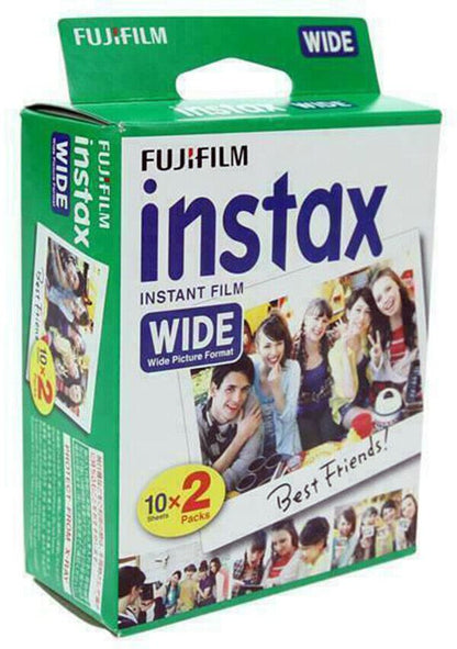 Fujifilm Fuji Instax Wide Instant Colour Film 20 Pictures (2 x 10 packs) Genuine