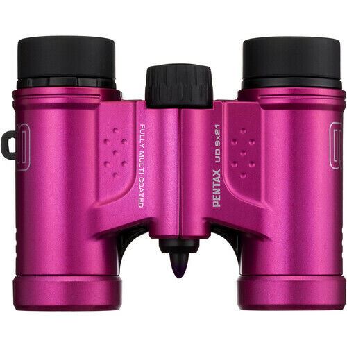 Pentax UD 9 x 21 Compact Binoculars in PINK with Case & Strap (UK Stock)  BNIB