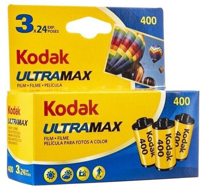 Kodak UltraMax 400 Film 135mm 35mm (24 Exp.) Triple Pack - 3 Pack (UK Stock) NEW