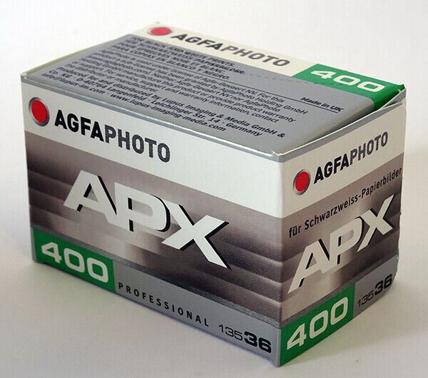 1 x Agfa APX 36 400 135mm Professional Black and White Film 36 exp. 400 ASA (UK)