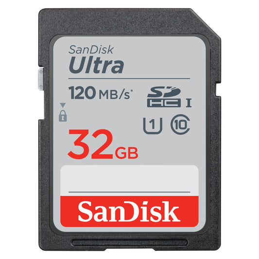 SanDisk 32GB Ultra SDHC SD Card Class 10 UHS-I Memory Card 120MB/S For Camera