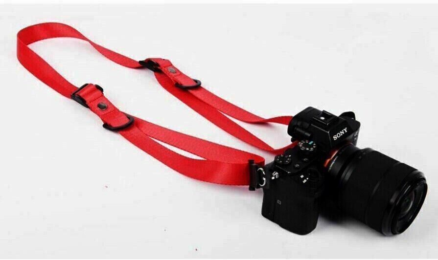 Camera Strap with Quick adjust buckle RED  - GGS FOTO Mirrorless ILCE Cameras UK