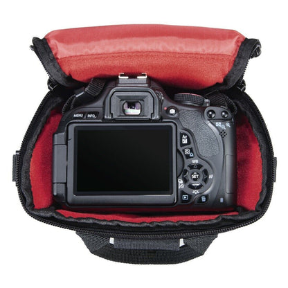 Hama Zambia 80 DSLR ILCE Bridge Camera Case in Grey/Black/Red #139882  (UK) BNIP