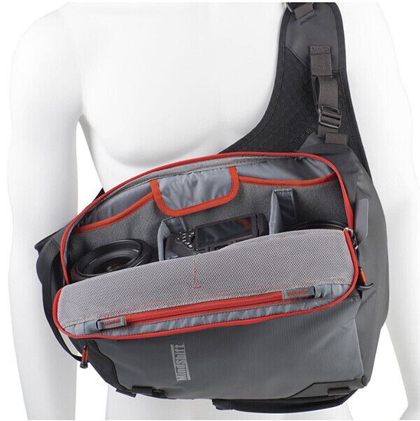 MindShift Gear PhotoCross 10 Sling Bag in Grey / Orange Ember (UK Stock) BNIP