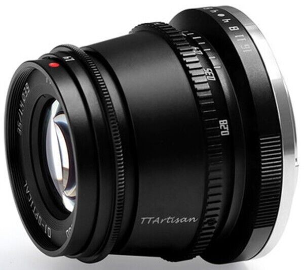 TTArtisan 35mm F1.4 Lens APS-C Format Fuji Film X Mount Camera Black (UK) 52.5mm