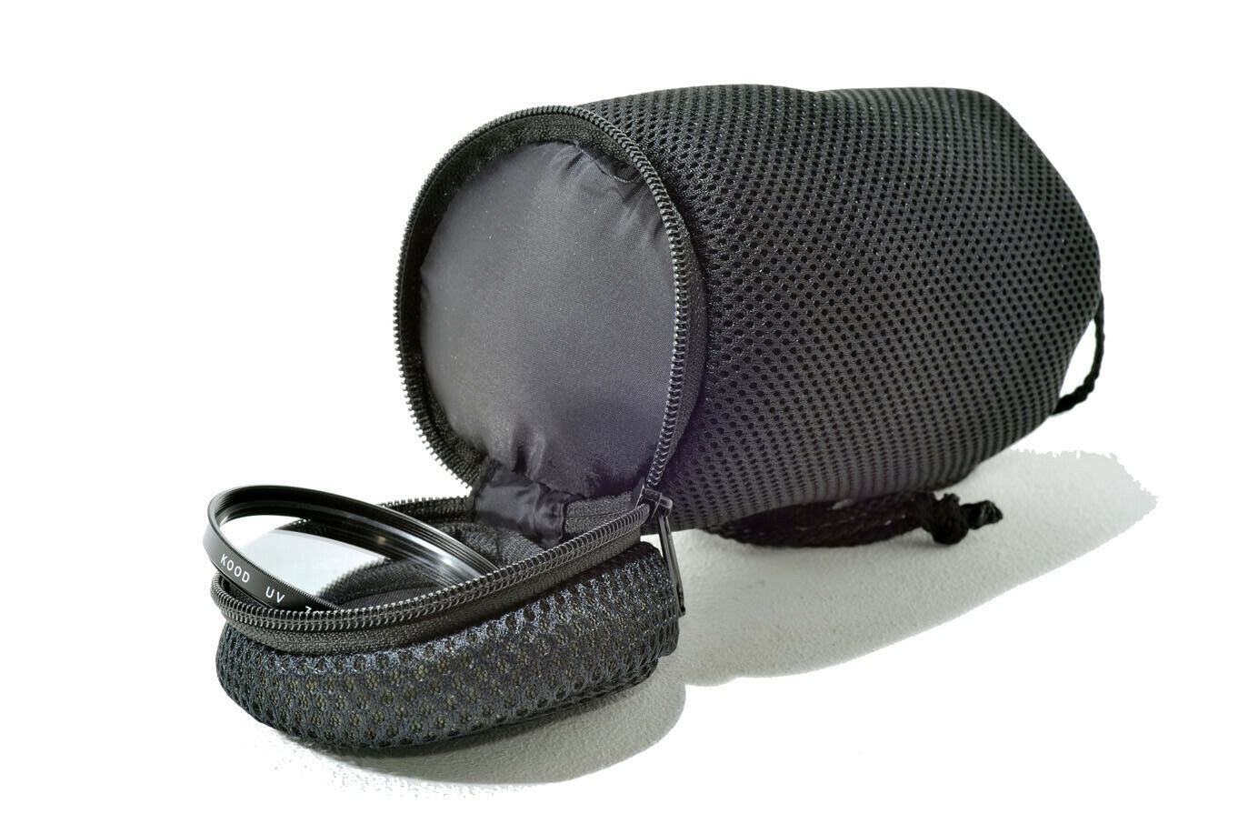 Kood XL Padded Camera Lens + Filter Pouch / Case - 90mm x 240mm (UK Stock)