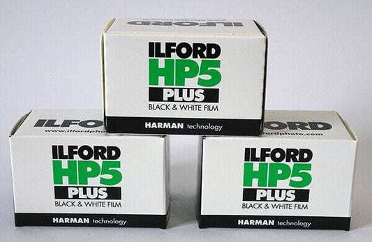 3 x Ilford HP5 Plus 400 asa Black & White 35mm Film 36 exposures (UK Stock) BNIB