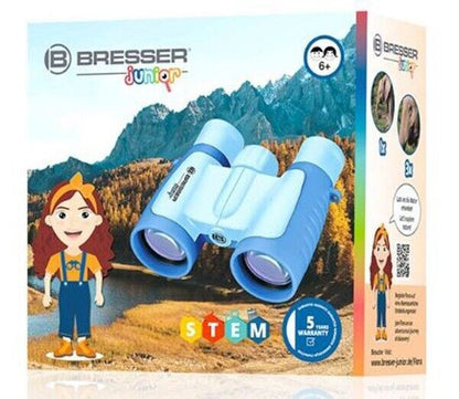 Bresser Junior 3 x 30 Childrens Binoculars - Blue/ Light Blue #8880330 (UK) BNIB