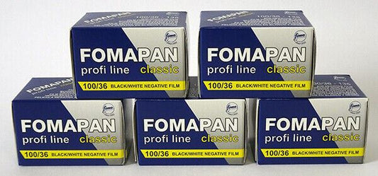 5 x Fomapan 100 iso 135mm Black & White Negative Film 135 36exp. (UK Stock) BNIB