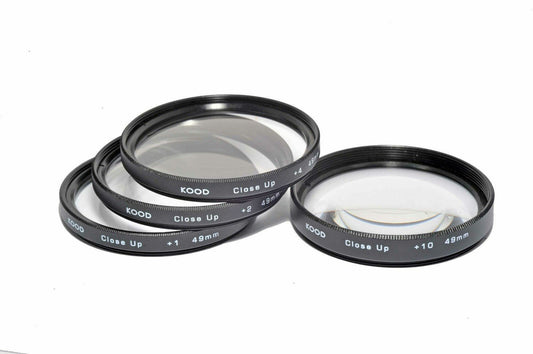 Kood 49mm Macro Close-Up Filter Set +1 +2 +4 +10 & Case - DSLR Cameras (UK) BNIP