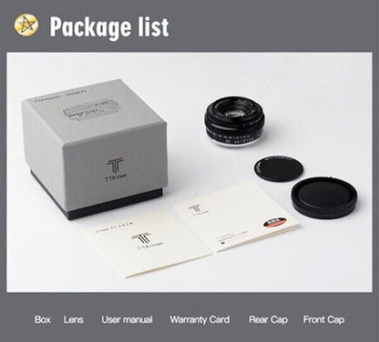 TTArtisan 25mm F2.0 Lens for Micro Four Thirds Mount Camera Black (UK Stock) NEW