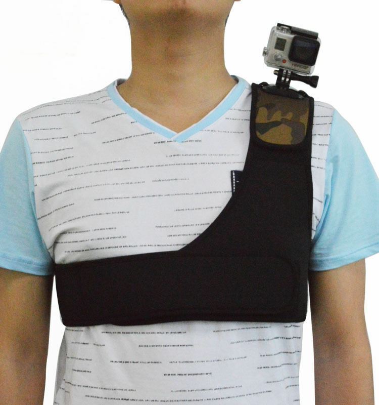 Kood Deluxe Shoulder Strap Mount Chest Harness for Gopro models Black / Camo UK