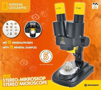 National Geographic 20x Stereo Microscope + LED Light  #9119000 (UK Stock)  BNIB