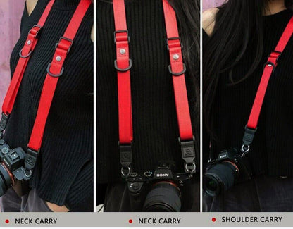 Camera Strap with Quick adjust buckle RED  - GGS FOTO Mirrorless ILCE Cameras UK